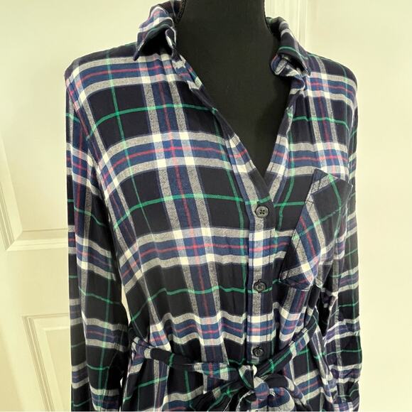 Gap x Pendleton | Plaid Shirt Midi Dress Long Sleeve Collared Flannel | Sz M - Picture 4 of 8